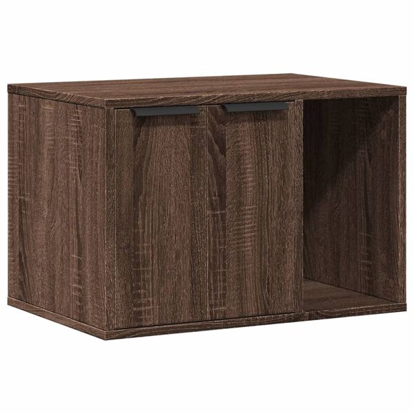 vidaXL Cat Litter Box Enclosure Brown oak Engineered wood