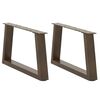 vidaXL Dining Table Leg Set of 2 Natural Steel Powder-Coated Steel