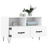 vidaXL TV Cabinet White Engineered Wood and Iron Medium TV Cabinet