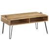 vidaXL Coffee Table Natural wood, Black