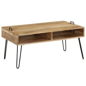 vidaXL Coffee Table Natural wood, Black