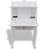 vidaXL Desk White MDF and Pinewood 23.6 x 14.3 x 43.7 in Desk