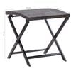 vidaXL Stool Brown PE rattan, Powder-coated steel Compact Foldable