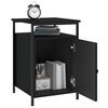 vidaXL Bedside Cabinet Set of 2 Black Engineered wood, Iron Medium
