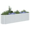vidaXL Garden Raised Bed Silver Galvanized Steel 126.0 x 31.5 x 31.9 in