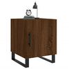 vidaXL Bedside Cabinet Brown Oak Engineered Wood, Iron Standard