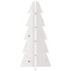 vidaXL Wooden Christmas Tree White Solid pinewood Small