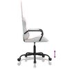 vidaXL Gaming Chair White and Pink PVC, Cotton, Polyester, Metal, Plywood