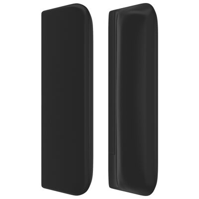 vidaXL LED Headboard Black 40.6"x6.3"x30.7"/34.6" Faux Leather