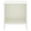vidaXL Bedside Cabinet Set of 2 White Solid pinewood Bedside Cabinet