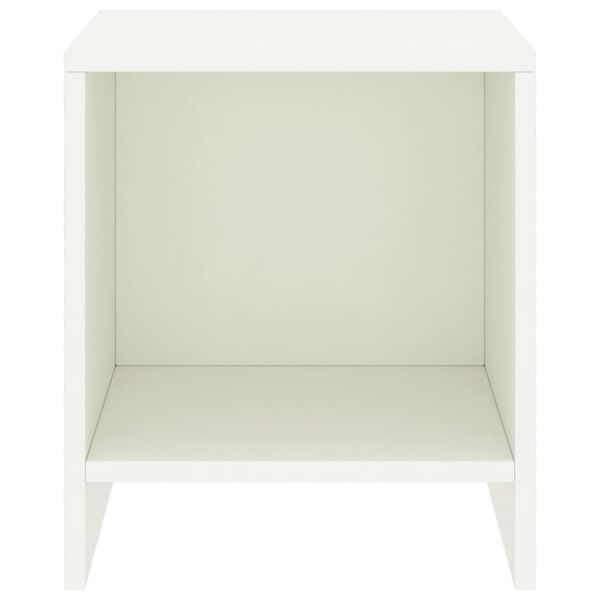 vidaXL Bedside Cabinet Set of 2 White Solid pinewood Bedside Cabinet