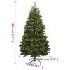 vidaXL Large Green Artificial Hinged Christmas Tree PVC Large Foldable
