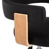 vidaXL Office Chair Black and Wood Faux leather, Bentwood, Metal Standard