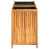 vidaXL Garden Planter Natural Solid Acacia wood Medium Decorative Inlays
