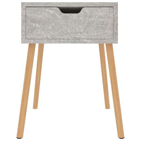 vidaXL Bedside Cabinet Concrete grey Engineered wood Medium