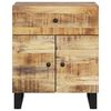 vidaXL Bedside Cabinet Natural wood and black