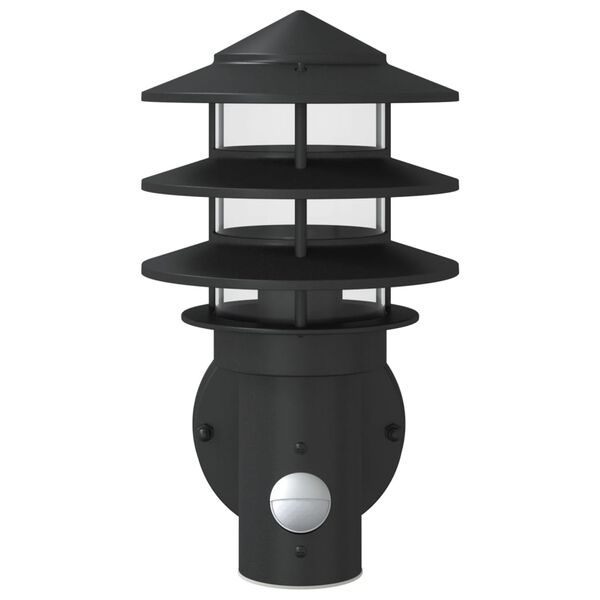 vidaXL Outdoor Wall Light Set of 2 Black Stainless steel, PC Large
