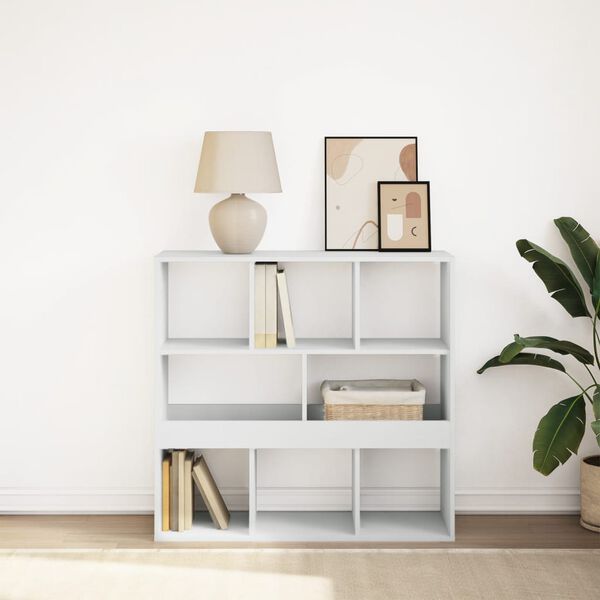 vidaXL Book Cabinet White Engineered Wood Medium Book Cabinet