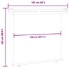 48431 vidaXL Balcony Side Awning 65"x98.4" Cream