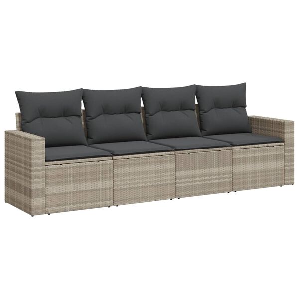 vidaXL Garden Sofa Set Light grey, Dark grey