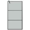 vidaXL Walk-in Shower Wall 39.4"x76.8" Dark ESG Glass Black