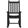 vidaXL Rocking Chair Black Poplar wood Medium-sized Durable