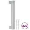 vidaXL Cabinet Handle Set of 20 Silver Stainless Steel Standard