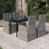 vidaXL Garden Dining Set Grey and black