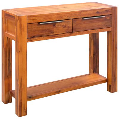 vidaXL Console Table Solid Acacia Wood 33.8"x11.8"x29.5"