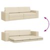 vidaXL Sofa Bed Cream 96.46 x 30.71 x 30.31 in Fabric