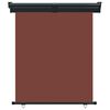 vidaXL Balcony Side Awning Brown Steel 57.1 x 98.4 in Retractable
