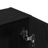 vidaXL Bathroom Mirror Cabinet with Shelf Black oak 64 x 20 x 67 cm