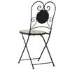 vidaXL Bistro Chair Set of 2 Terracotta and White