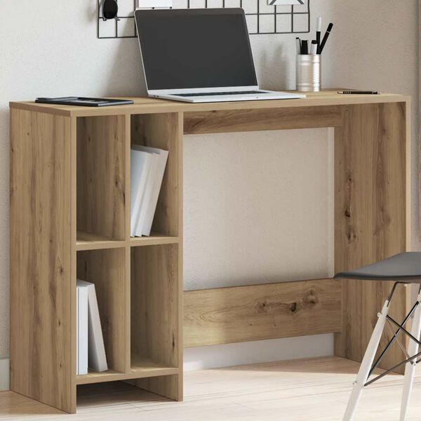 vidaXL Desk Artisan Oak Engineered Wood Compact Desk Rectangular
