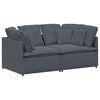 vidaXL Modular Sofa Dark Grey Velvet, Metal, Foam Oversized Modular