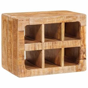 vidaXL Wine Rack Brown 17.32 x 11.81 x 13.78 in Solid Mango Wood