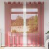 vidaXL Voile Curtains with Grommets 2 pcs Wine Red
