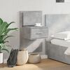 vidaXL Wall-mounted Bedside Cabinet Concrete grey Engineered wood Medium