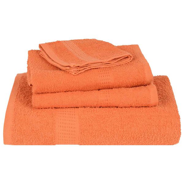 vidaXL Soap Towel Set of 2 Orange 100% Cotton 11.8x11.8 in Soap Towel