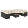 vidaXL Garden Sofa Set Black, Cream White