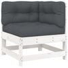 vidaXL Garden Lounge Set White, Anthracite
