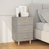 vidaXL Bedside Cabinet Concrete Gray Engineered Wood Medium