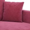 vidaXL Sofa Set Wine Red Velvet (100% polyester) 2-seater Durable