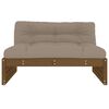 vidaXL Middle Sofa Honey brown, Taupe