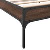 vidaXL Bed Frame Brown oak Engineered wood 39.4 x 78.7 in Durable