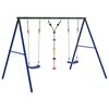 vidaXL Outdoor Swing Set Multicolor Painted steel, PE (polyethylene)