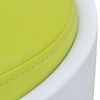 vidaXL Stool White, Apple Green ABS Plastic, Faux Leather Standard Stool