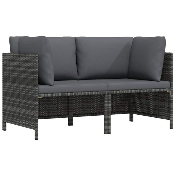 vidaXL Garden Sofa Grey