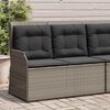 vidaXL Reclining Garden Bench Grey PE rattan, Powder-coated steel