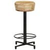 vidaXL Bar Stool Set of 2 Natural Wood and Black